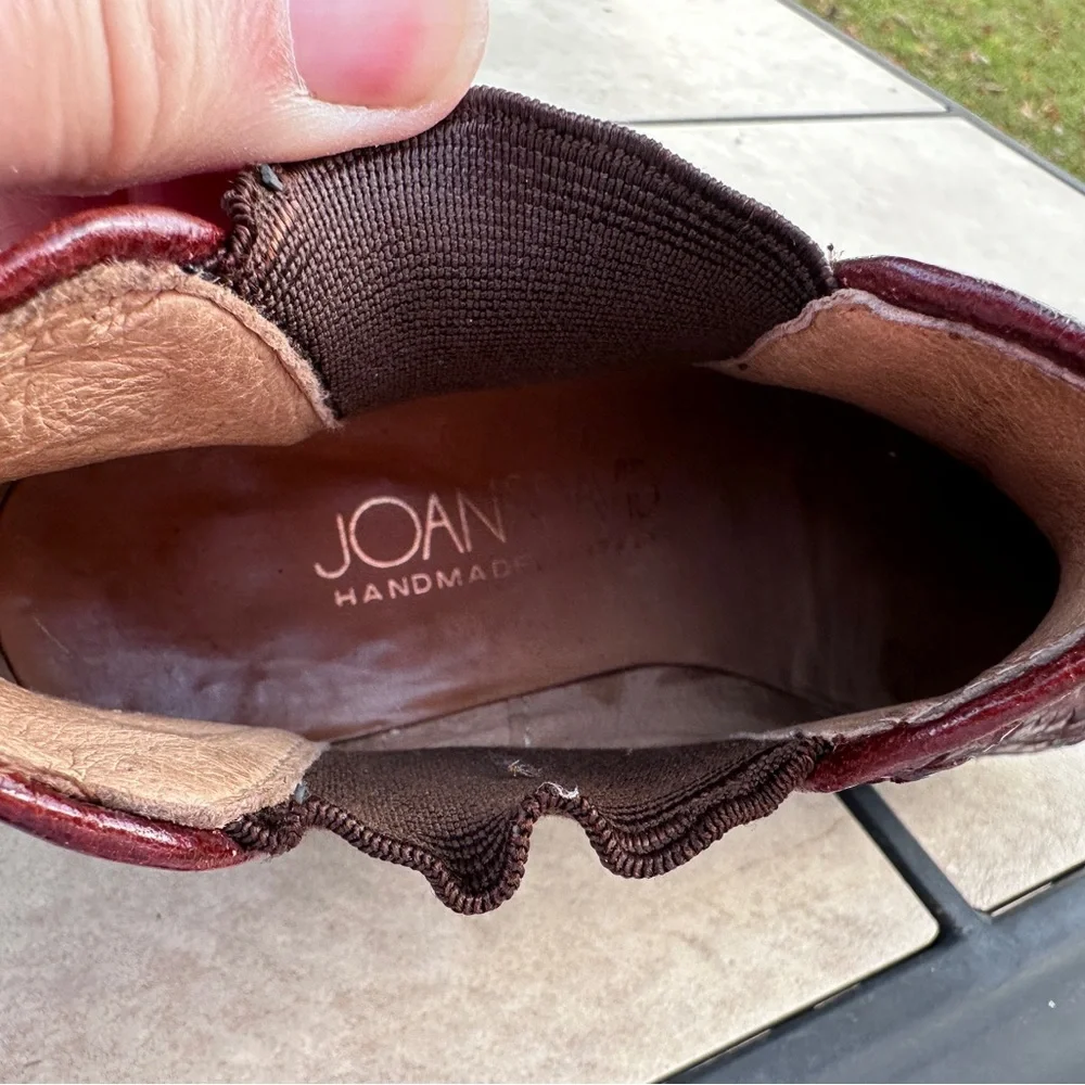 Joan & David Handcrafted brown Leather Footwear Size 6 Ladies ankle boots‎
